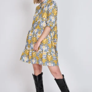 Vestido Holgado Corto Dominga Azul Eclipse