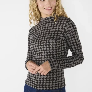 Polera Cuadros Ale Gris/Negro