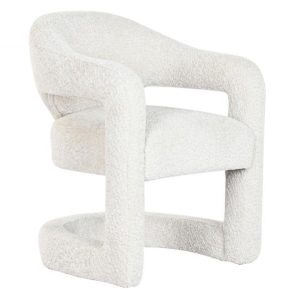 Sillón Bouclé Crudo Diseño Orgánico y Envolvente