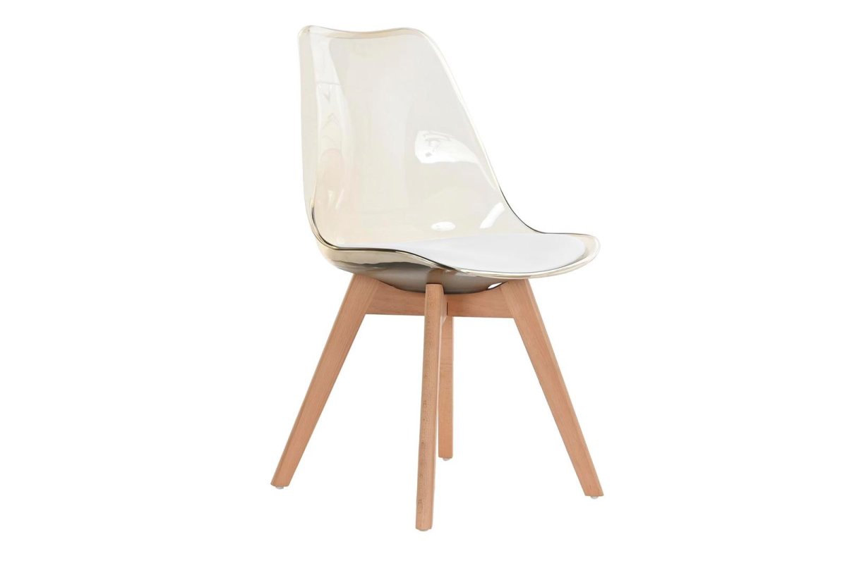 Silla Diseño Transparente PVC y Madera de Abedul - Imagen 2