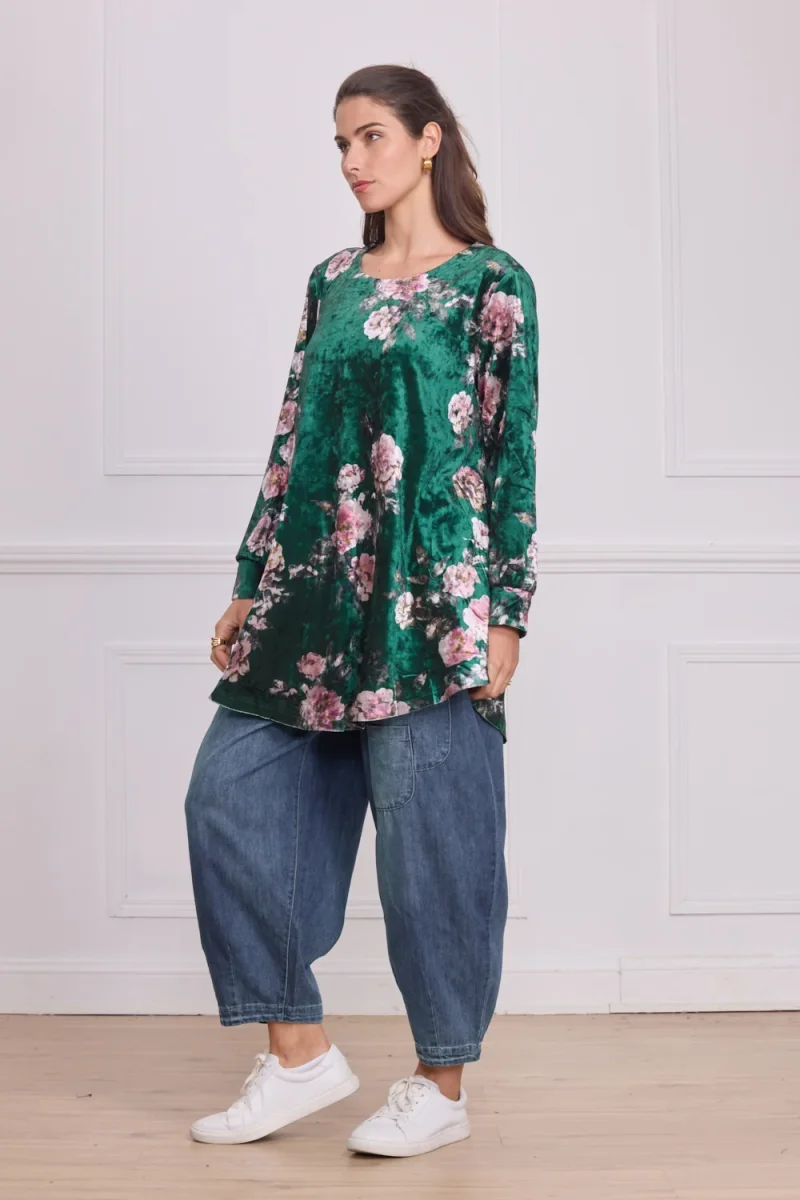 Tunique femme en velours à motifs - Imagen 3