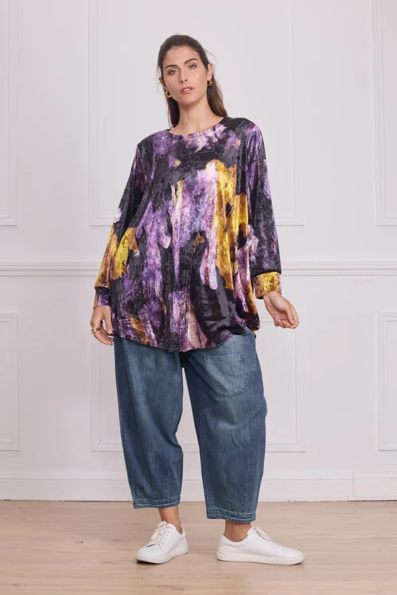 Tunique femme en velours à motifs - Imagen 5