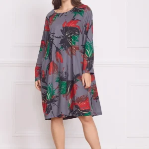 Robe femme manches longues à motifs