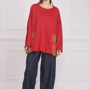 Haut femme épais à motifs