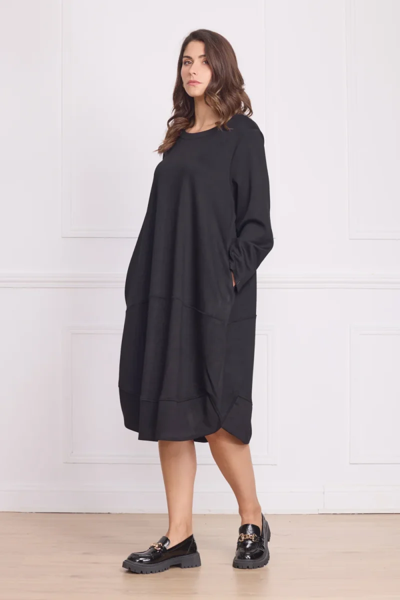 Robe longue noire femme hiver - Imagen 3