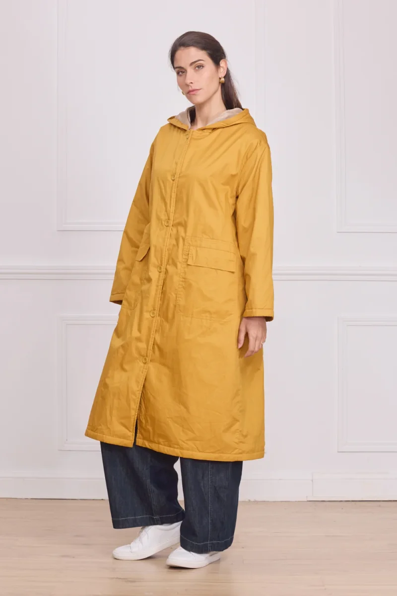 Manteau léger capuche femme uni – 100% coton - Imagen 3