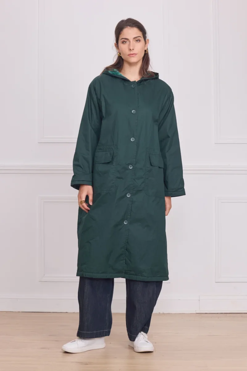 Manteau léger capuche femme uni – 100% coton - Imagen 5