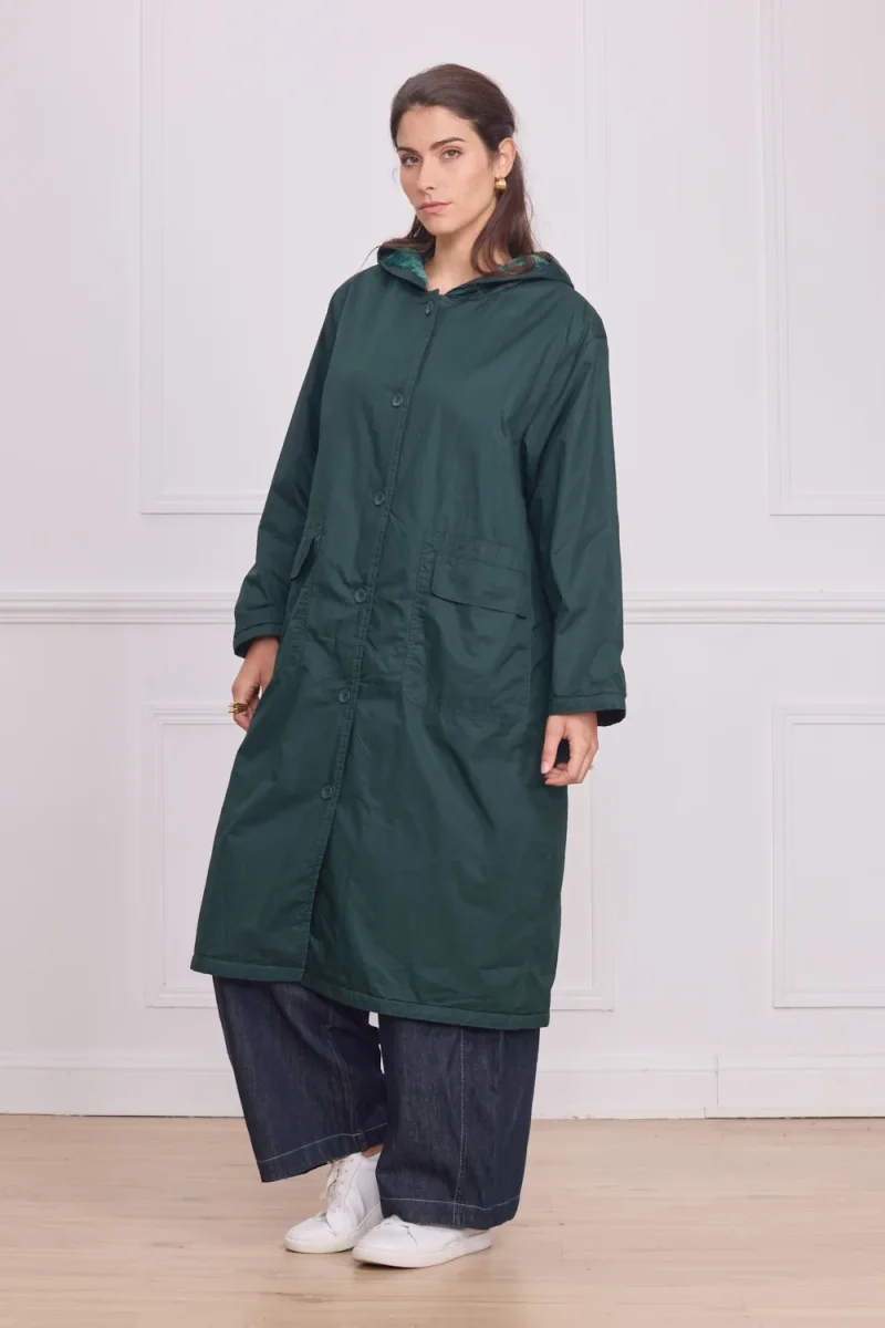 Manteau léger capuche femme uni – 100% coton - Imagen 6