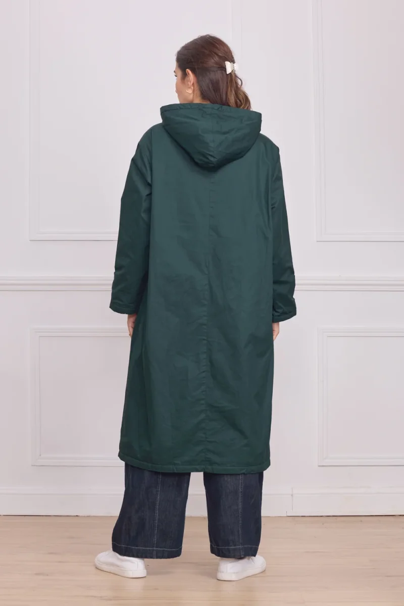 Manteau léger capuche femme uni – 100% coton - Imagen 7