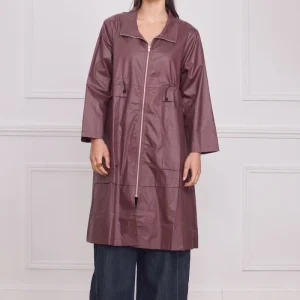 Manteau léger femme uni – 100% coton enduit