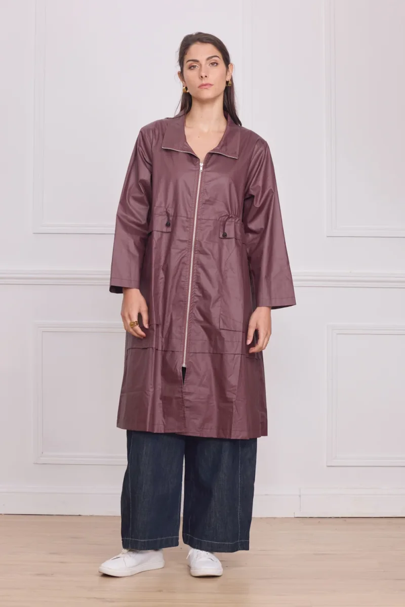 Manteau léger femme uni – 100% coton enduit - Imagen 2