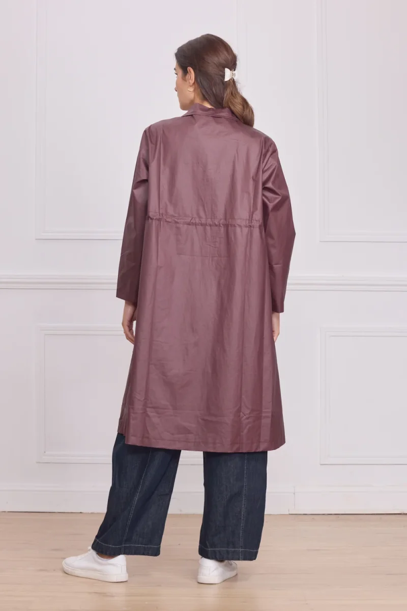 Manteau léger femme uni – 100% coton enduit - Imagen 5