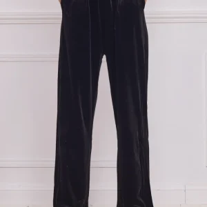Pantalon femme noir en velours