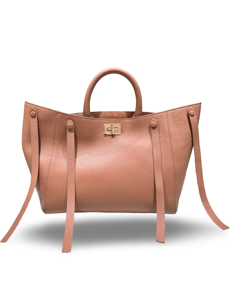 Bolso Lorena Antoniazzi Capazo Piel Camel - Imagen 2
