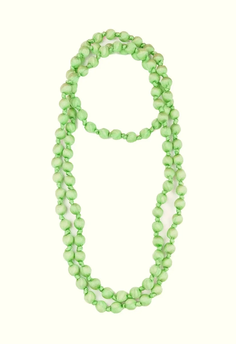 Collar Il Baco Da Seta Bolas Seda Verde Perico 6.4 - Imagen 6