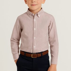 Camisa de niño granate de rayas Street Monkey