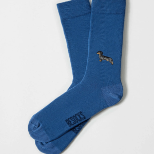 Calcetines pets bordados azul