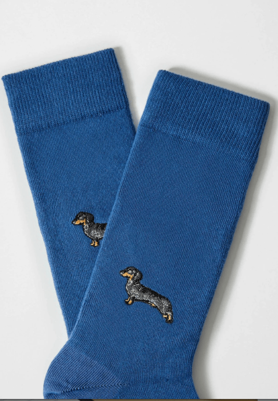 Calcetines pets bordados azul - Imagen 4