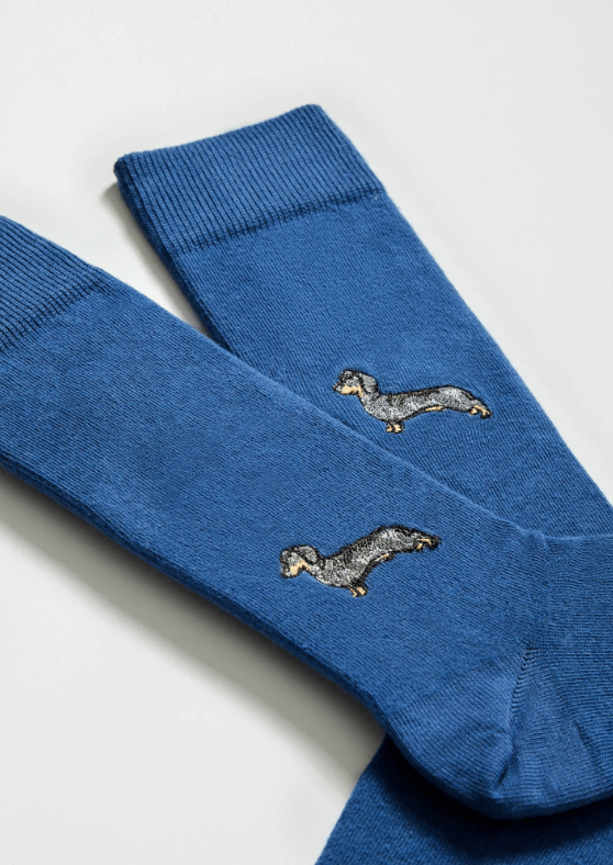 Calcetines pets bordados azul - Imagen 3