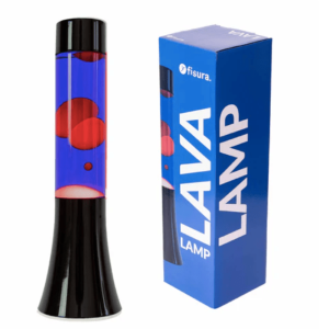 Lámpara lava roja y azul