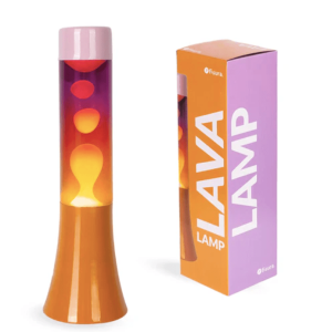 Lámpara lava degradado naranja y rosa