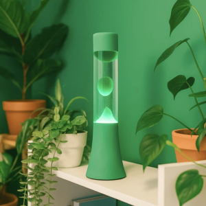 Lámpara lava monocromática verde