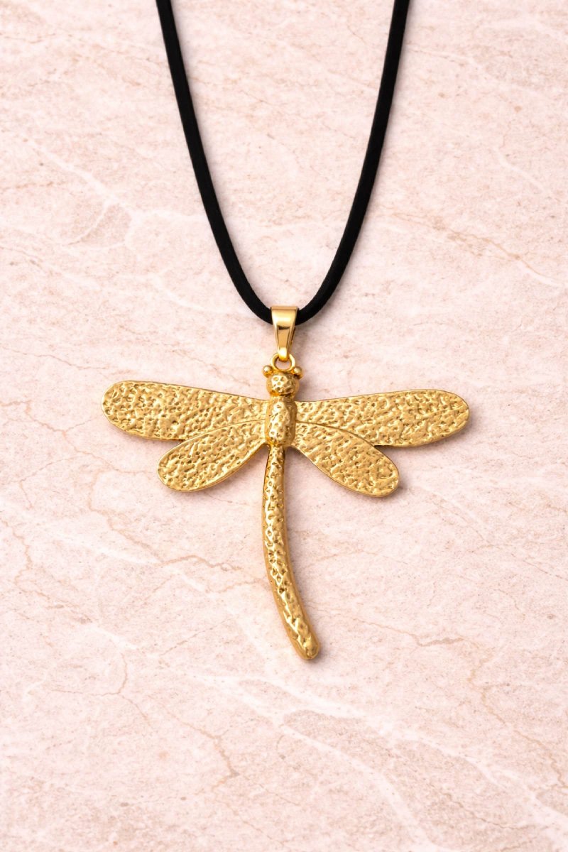 Collar Largo Libelula Dorado - Imagen 3