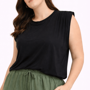 Camiseta Hombreras Negra
