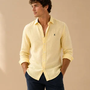 CAMISA LINO AMARILLO