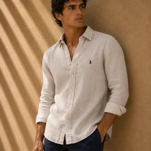 CAMISA LINO BEIGE
