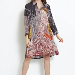 Chemise à motifs grands cercles