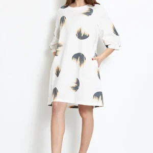 Robe à motifs cercles flamboyants