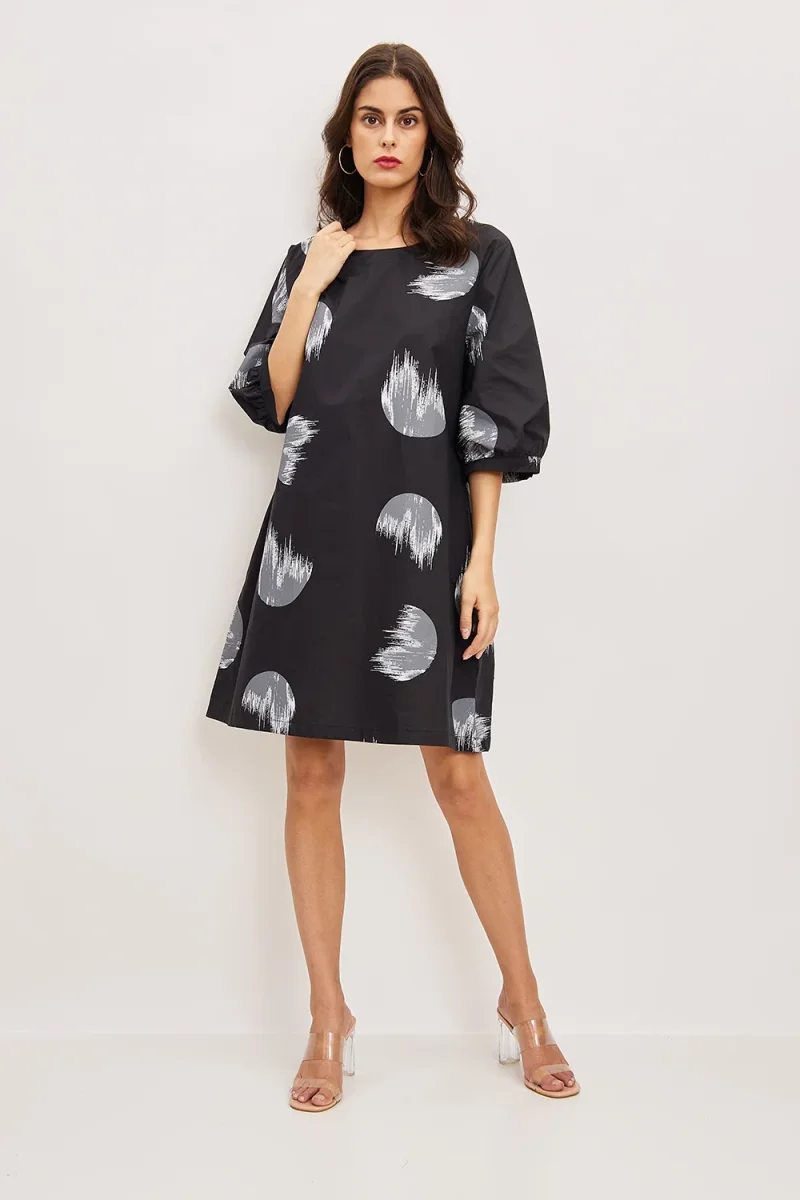 Robe à motifs cercles flamboyants - Imagen 8