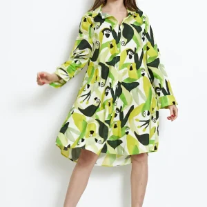 Chemise à motifs perroquets