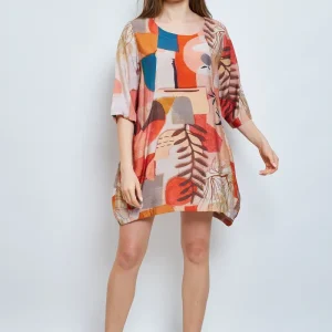 Robe orangée aux couleurs vibrantes