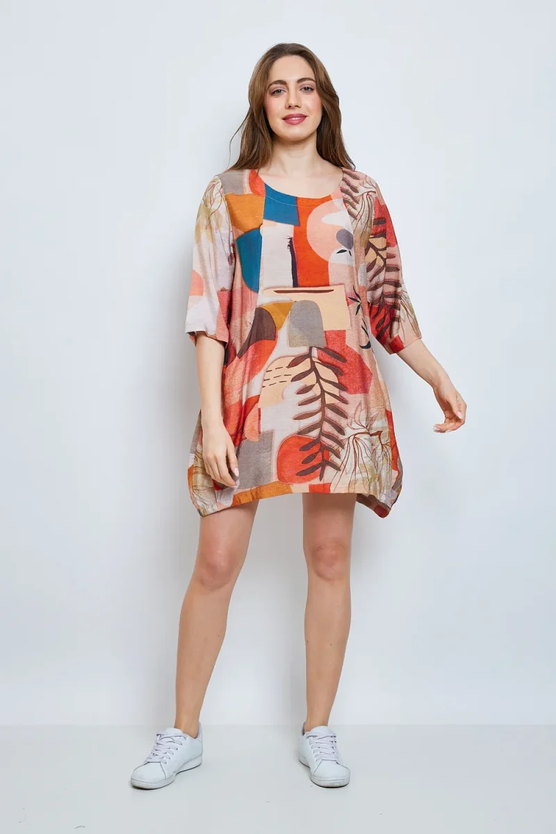 Robe orangée aux couleurs vibrantes - Imagen 2