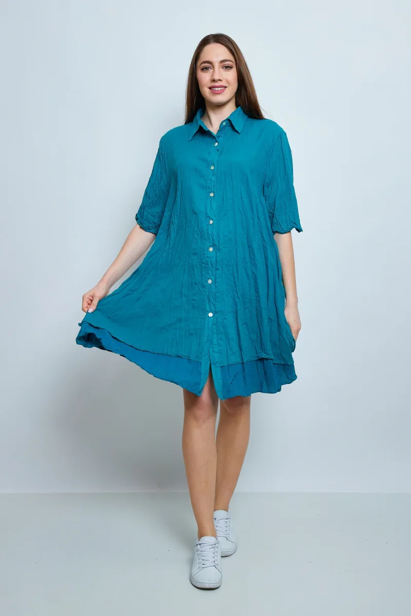 Chemise en coton froissée - Imagen 8