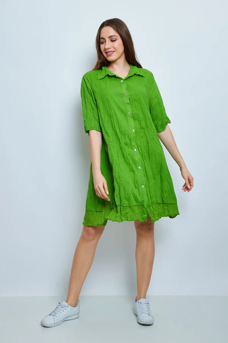 Chemise en coton froissée - Imagen 5