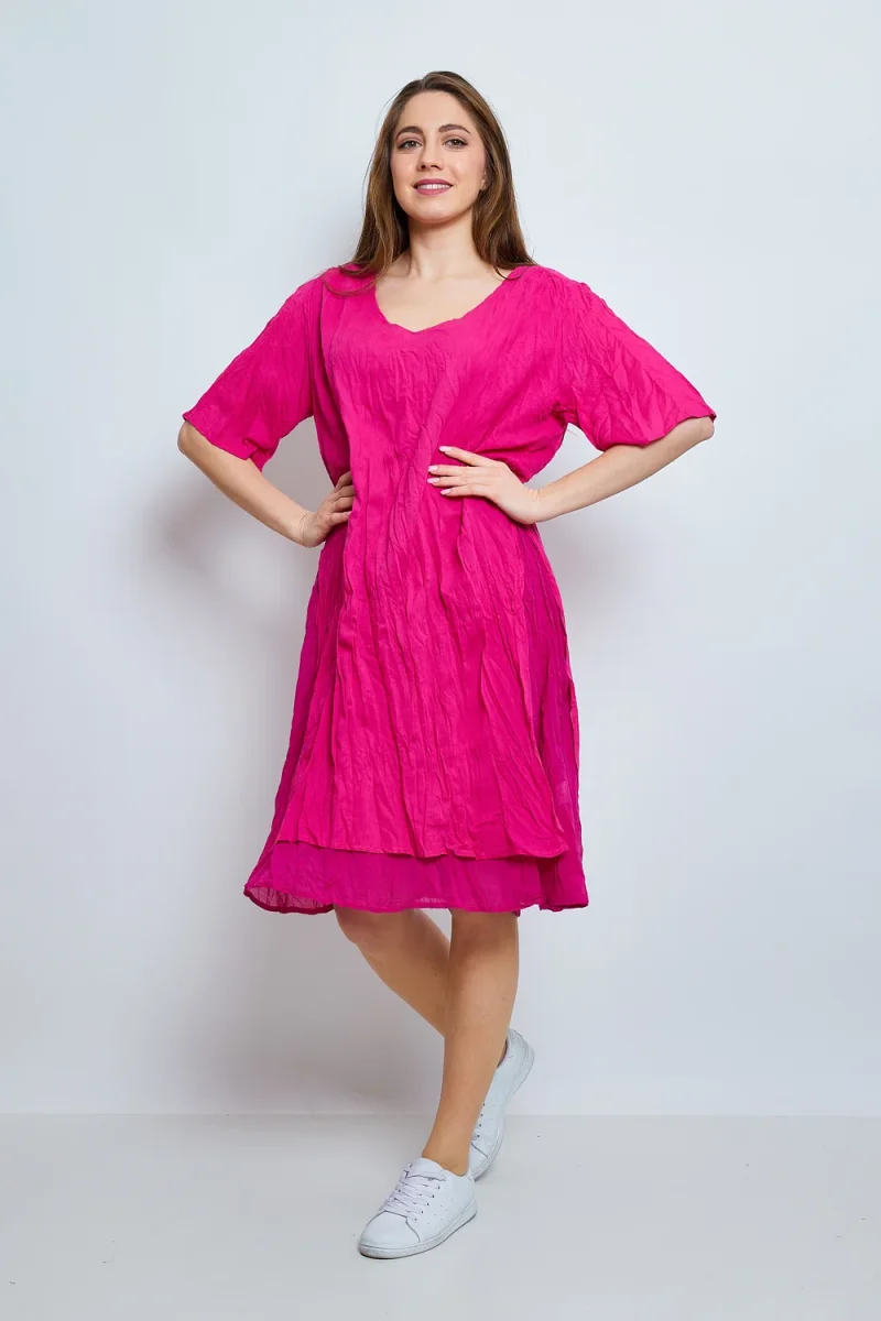 Robe en coton froissée - Imagen 3