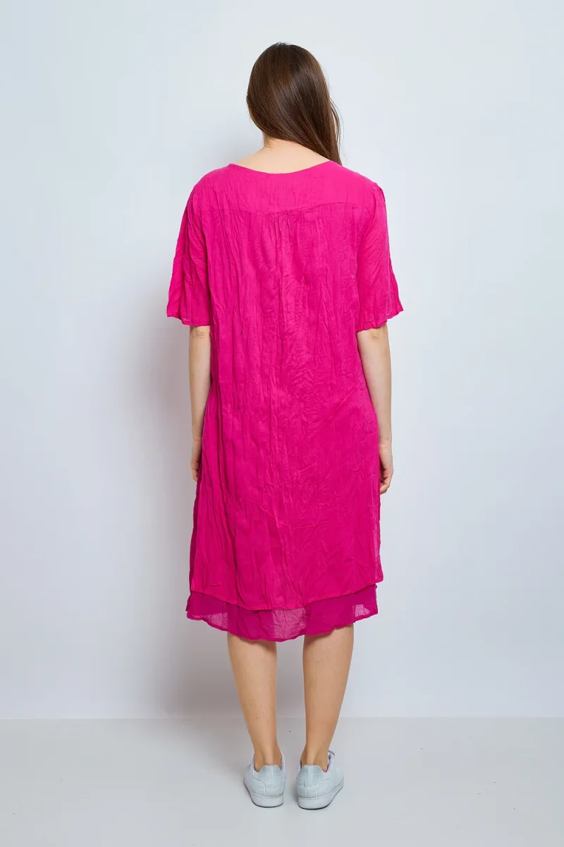 Robe en coton froissée - Imagen 4