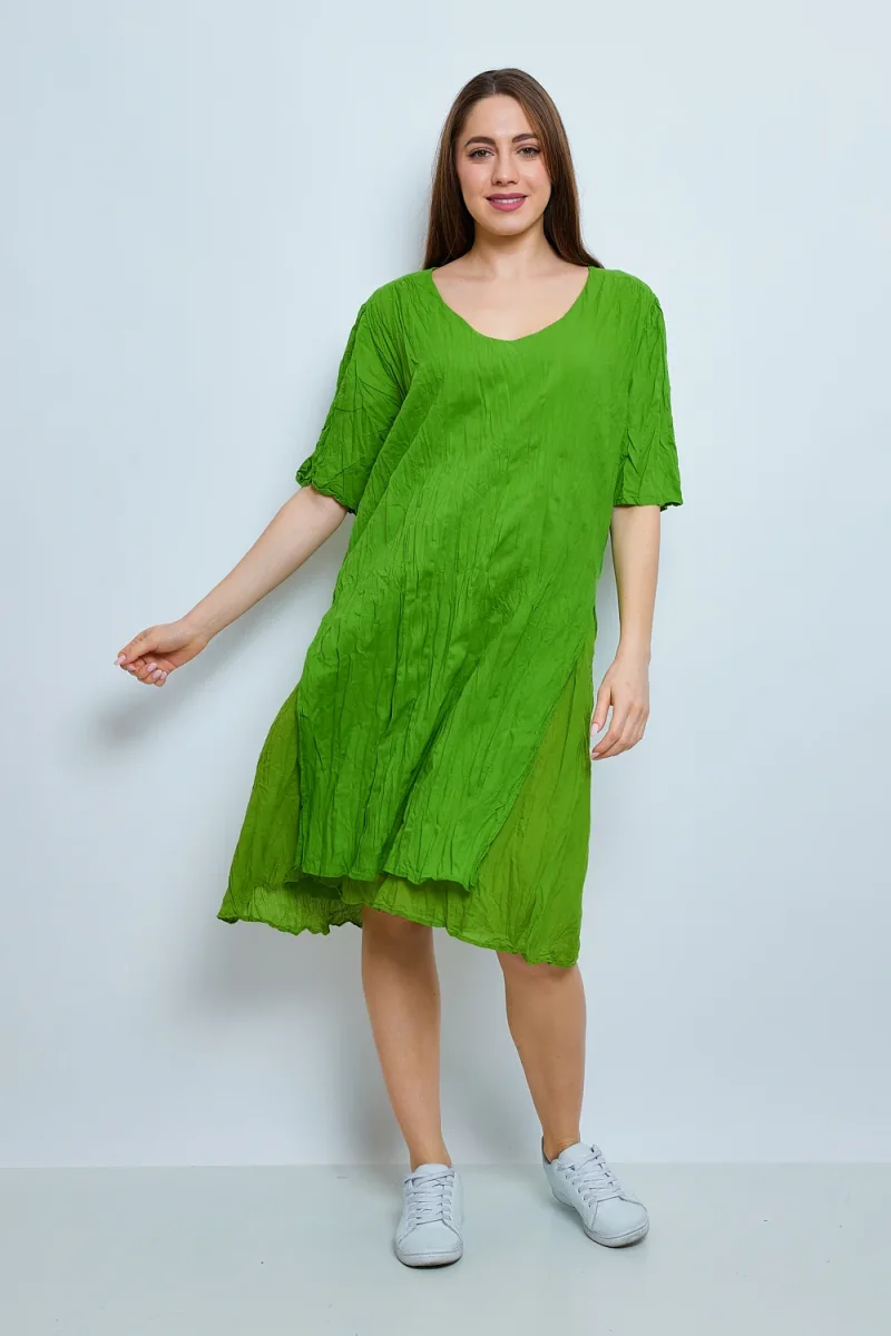 Robe en coton froissée - Imagen 5