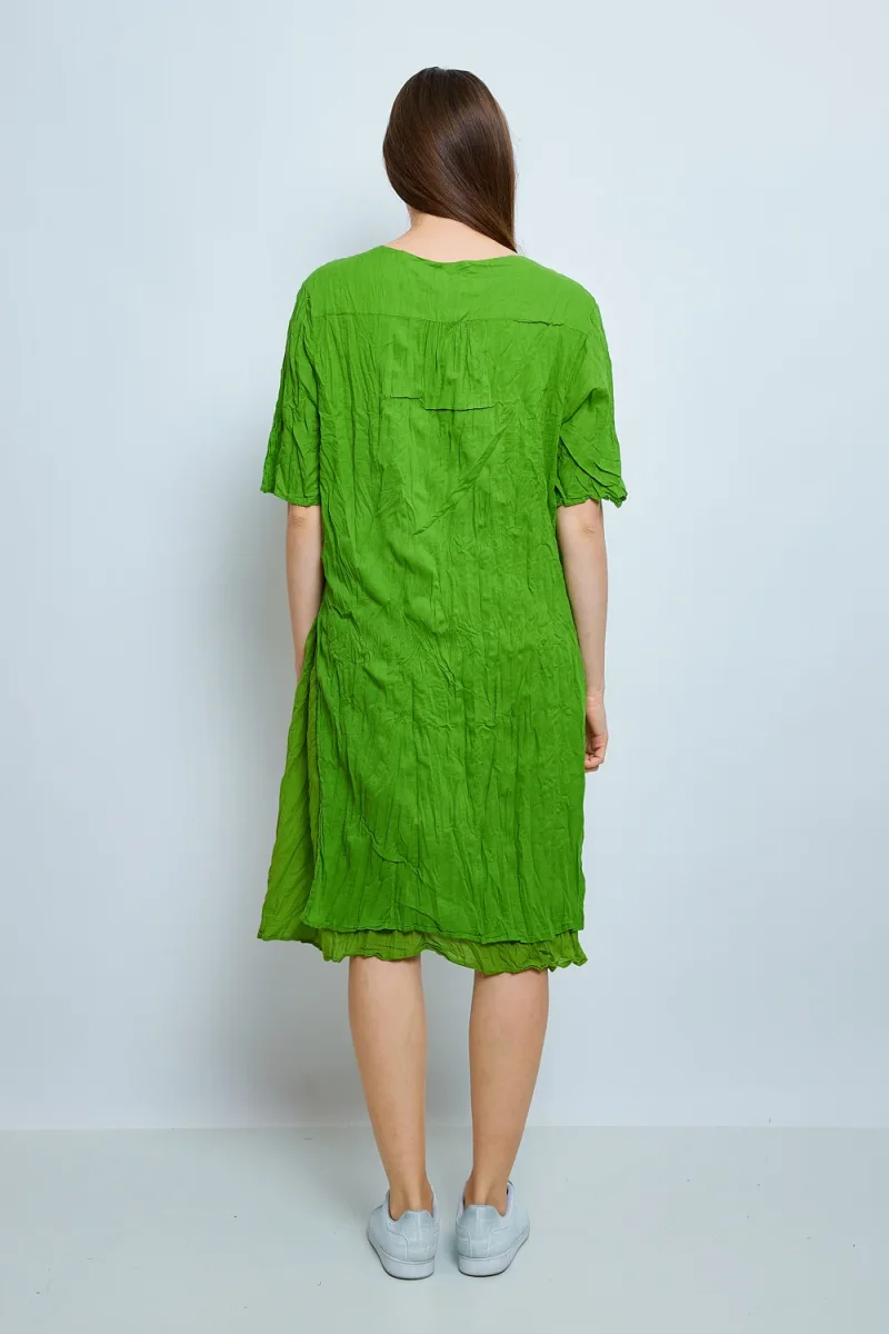 Robe en coton froissée - Imagen 7