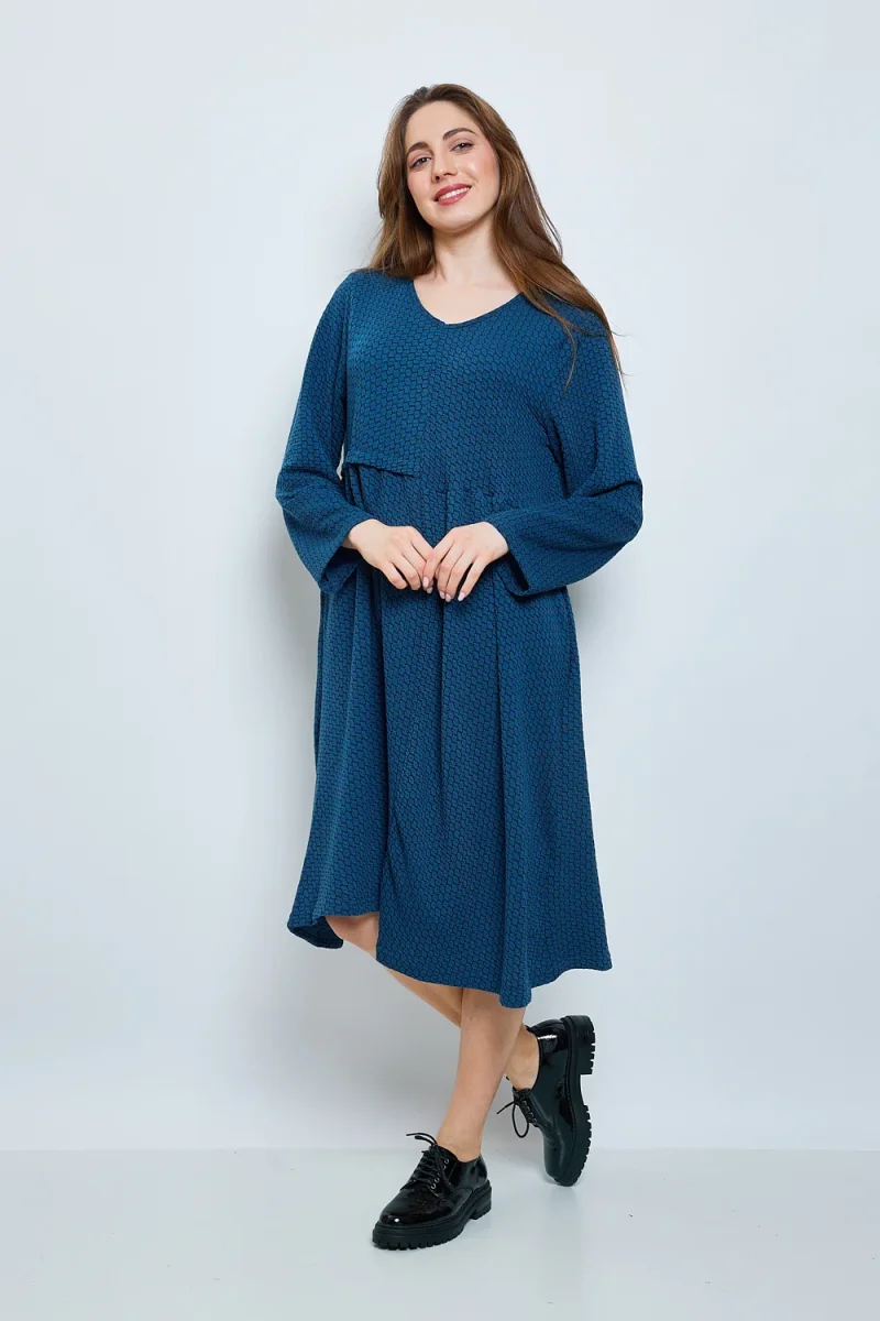 Robe avec plis aux formes d'émeraudes - Imagen 5