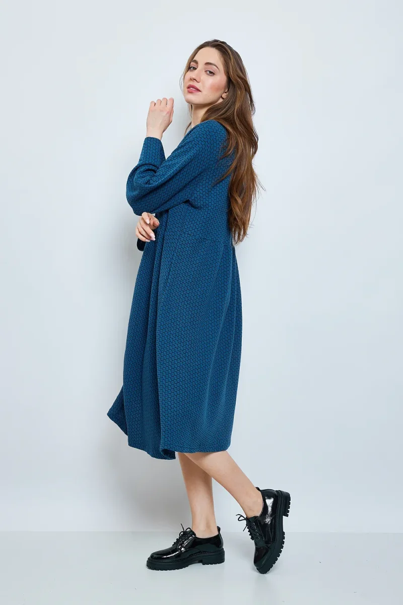 Robe avec plis aux formes d'émeraudes - Imagen 6