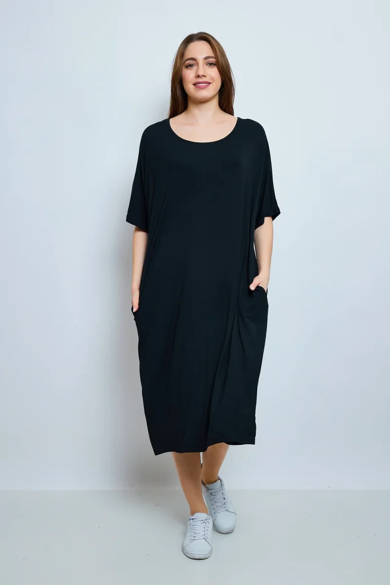 Robe unie aux manches courtes - Imagen 8