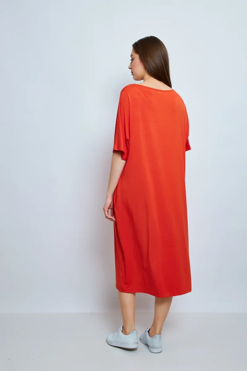 Robe unie aux manches courtes - Imagen 7