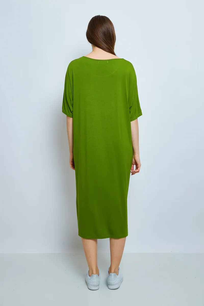 Robe unie aux manches courtes - Imagen 4