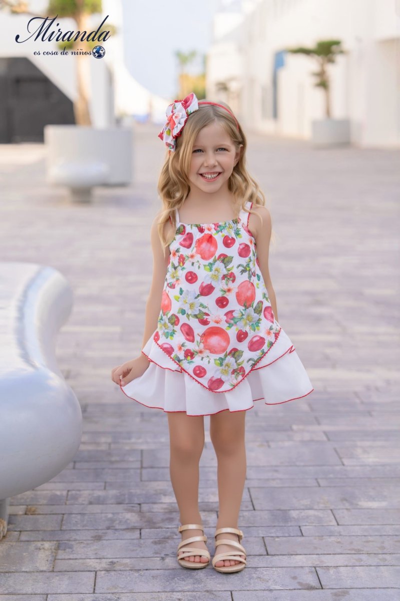 Vestido niña estampado frutal verano Miranda Ref 0600/V - Imagen 2