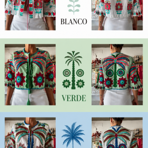 Chaqueta Mediterráneo Bordada Floral