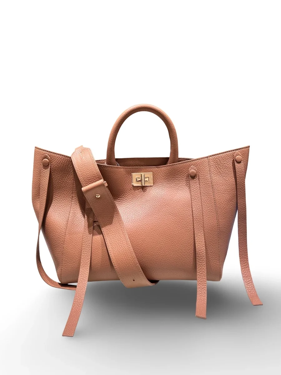 Bolso Lorena Antoniazzi Capazo Piel Camel - Imagen 3